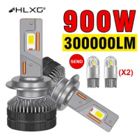 H7 LED Headlight Turbo LED Head Lamp Bulb High Power H11 4300K 6000K CSP Chip 1:1 Mini Size Fan Car Light Fog Lamp 300000LM 900W