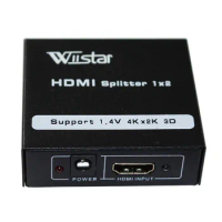 Wiistar HDMI Splitter 1 Input 2 Output HDMI Switch 1x2/1x4 for XBOX 360 PS4 Smart Android HDTV 4K 3D HDMI Switcher Adapter