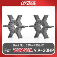 63V-44352-01 Water Pump Impeller For Yamaha Outboard Engine 2/4 Stroke F9.9 F15 F20 9.9hp 15hp 20hp Boat Parts 63V-44352-01-00
