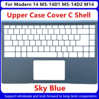 New For MSI Modern 14 MS-14D1 MS-14D2 M14 Upper Case Palmrest Cover C Shell sky blue