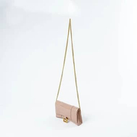 Tas BALENCIAGA HOURGLASS GHW NUDE CROCO CHAIN WOC SHOULDER BAG 100% ORIGINAL 19X4X10CM