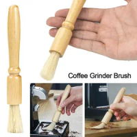 1Pcs Bar table cleaning Coffee Grinder Brush Wooden handle Coffee Tool Cleaning Brush Household Kitchen