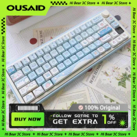OUSAID DK65 Bluetooth Wireless Keyboard Three Mode Aluminium Mechanical Keyboard RGB Light Gasket Customize Gaming Accessories