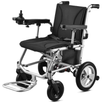 2021 hot selling aluminum alloy lightweight wheelchair folding power remote control electric wheelchair