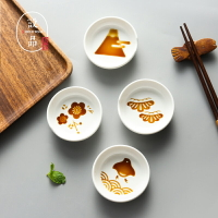設品良制富士山醬油碟日式家用創意立體櫻花蘸料調味醬油小醋碟子