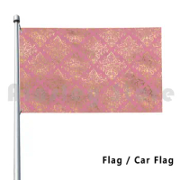 Pink And Gold Princess Pattern Outdoor Decor Flag Car Flag Princess Tangled Cute Pink Tumblr Belle Movie Anime Aurora