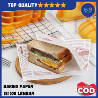 KERTAS BURGER 15 X15 PAPER WRAP ROTI DONUT KENTANG GORENG BURGER KERTAS PEMBUNGKUS BAKING PAPER SERB