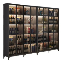 Liquor Glass Cabinet Mounted Corner Luxury Storage Refrigerator Cabinet Vitrinas Expositoras Wine Cabinet Furniture