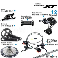 Shimano DEORE XT M8100 1x12v Groupset include Right Shifter Rear Derailleur Cassette Sprocket Crankset Hydraulic Disc Brake sets