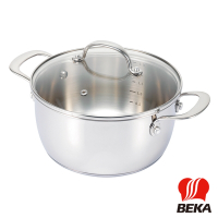 BEKA貝卡Victoria維多莉亞不鏽鋼雙耳含蓋湯鍋20cm(BVT-W20-SBK)