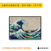【菠蘿選畫所】神奈川沖浪裏-30x40cm(日式掛畫/臥室/玄關/雅緻/辦公室/居酒屋擺設/浮世繪/江戶時代風)