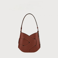 สินค้าใหม่สำหรับฤดูใบไม้ร่วงและฤดูหนาว Polene โบลินก์น Nodde Hobo กระเป๋าหนังวัวแท้แบบสะพายไหล่เดี่ย
