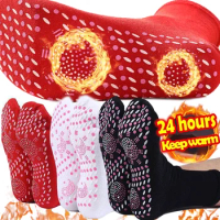 Self-heating Physiotherapy Socks Tourmaline Magnetic Therapy Foot Massage Warm Socks Unisex Healthy Care Arthritis Feet Massager