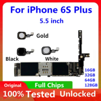 Full Working for IPhone 6s Plus Original Motherboard with No Touch ID Unlocked Clean ICloud Logic Board 16GB 32GB 64GB 128GB
