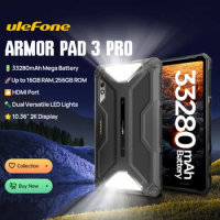Ulefone Armor Pad 3 Pro Rugged Tablet 33280 mAh MediaTek MT8788 16GB RAM(8+8) 256GB ROM 50MP 10.36"2K HDMI interface Android
