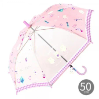 NAKATANI中谷雨傘 兒童自動傘(50cm)甜點小熊-糖果粉