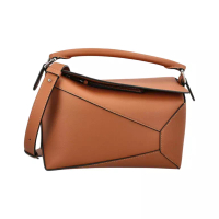 LOEWE Small Puzzle Edge Bag in Classic Calfskin Tan Phw