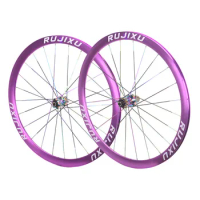 700C RUJIXU Bicycle wheel set 38MM disc brake wheels wheelset 6-claw carbon fiber HUB wheel set