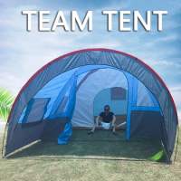 Large Outdoor Multiplayer Team Tent, Camping Waterproof Canvas Tent, Family Party, Mountaineering, Tunnel Tent, 5-8 Person