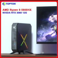Powerful Gaming PC AMD Ryzen 9 5900HX RTX3060 RX 6600M RX 6500XT 2*DDR4 M.2 NVMe SSD 2.5G LAN Desktop Tower Computer WiFi6E