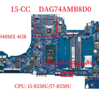 DAG74AMB8D0 For HP Pavilion 15-CC Laptop Motherboard With 940MX 4GB GPU i5-8250U I7-8550U CPU 935891-601 935893-601 DDR4 100%OK