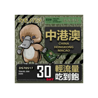【鴨嘴獸Platypi.IF】中港澳eSIM 30日 吃到飽 免插卡網卡(中國 香港 澳門 上網 免插卡上網卡)