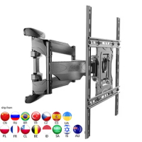 NB 757-L400 strong 6 arm 32-70" VESA lcd tv mount bracket in wall with plastic cover 100lbs swing arms articulating