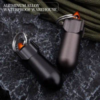 Portable Capsule Vitamin Tablet Container Healthy Care Aluminum Pill Case Pill Bottle Keychain Holder Pill Storage Box