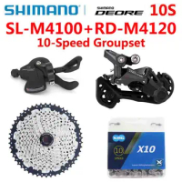 SHIMANO DEORE M4100 10S Groupset MTB Mountain Bike Groupset 1x10 Speed Sunshine Cassette M5120 Rear Derailleur M4100 Shift Lever