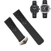Watch Band rubber Soft Durable Silicone Fits TAG HEUER Strap MONACO Bracelet 22mm24mm FORMULA1 watch strap