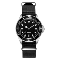 Diver Style Watch Japan Movement Rotating Bezel Fabric Strap 40mm Dial