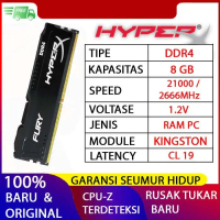 RAM KINGSTON HYPERX FURY DDR4 8GB 2666MHz 21300 GAMING RAM PC DDR4 8GB