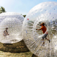 Free Shipping Inflatable Zorb Ball For Sale Human 2.5M Size Hamster Ball For People Go Inside Clear PVC Grass Ball/Snow Ball