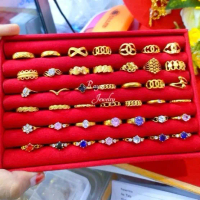 CINCIN LAPIS EMAS ASLI 24K BAHAN KOIN 91