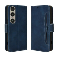 For Sony Xperia 1 VI 2024 Case Premium Wallet Leather Flip Multi-card slot Cover For Sony Xperia 1 VI Phone Case