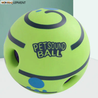 จัดส่งในกรุงเทพฯ Alloving Interactive Dog Toys Balls Fun Giggle Sounds Teeth Cleaning Balls Safe Dog