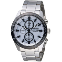 SEIKO 精工錶 Criteria勁速交鋒計時腕錶  V176-0AV0W(SSC653P1)-42mm-白面鋼帶【刷卡回饋 分期0利率】