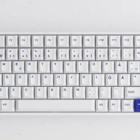 Akko 3084B Plus ISO Nordic Blue on White RGB Hot-Swap Wireless Mechanical Gaming Keyboard 84-Key Multi-Mode BT 5.0/2.4GHz/Type-C