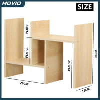 Movio Rak Buku Kayu - Rak Buku Meja / Rak Buku Portable / Lemari Susun Pasti Ori