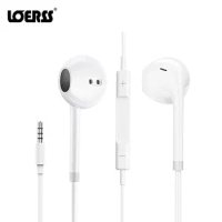 LOERSS Wired In-Ear 3.5mm Lightning Earphones for iPhone 7 8 8P 12 HiFi Sound Stereo Earbuds with Microphone Sport Headset