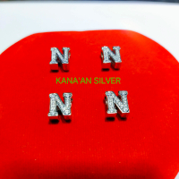Liontin Huruf N Tusuk Buah Kalung Perak Silver 925