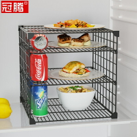 冰箱隔層板收納神器冰柜內部冷藏冷凍網格盤子剩菜多層置物架通用