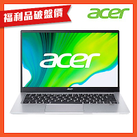 (福利品)Acer 宏碁 Swift1 SF114-34-C3GM 14吋輕薄筆電(N5100/8G/512G/Win 11/銀)