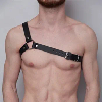 Gay Rave Harness Man Punk Pu Leather Goth Rivets Party Club Sexy Wear Fetish Belt Sex Toys For Men Lingerie Underwear Garters