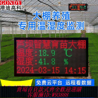 太陽能浮水噴泉 大棚溫濕度顯示屏環境監測系統智慧農業溫室溫濕度CO2記錄儀LED屏