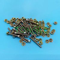 50PCS/Lot 35*4mm Coin Acceptor Screw+nut Fixing Screw Mounting Coin Acceptor Parts for Coin-operated Games Arcade Game Machine