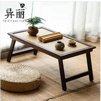 日式禪意家用折疊炕桌矮桌飄窗小茶幾榻榻米桌子陽台茶桌實木茶台