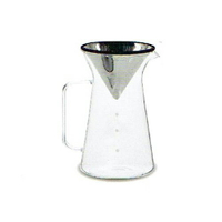 金時代書香咖啡 AKIRAKOKI 不鏽鋼濾網手沖組 咖啡玻璃壺 1000ml DPGN-2L