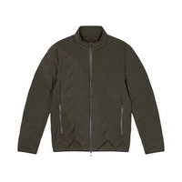 Emporio Armani Nylon Down Jacket with Zip and Chevron Quilting Essential Brown 48 Brown