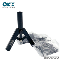 【ORX】塑膠拉釘槍PR-410 含40支釘(台灣製/拉鉚/拉帽/適合汽車內飾/塑膠板頂蓬地毯固定)
